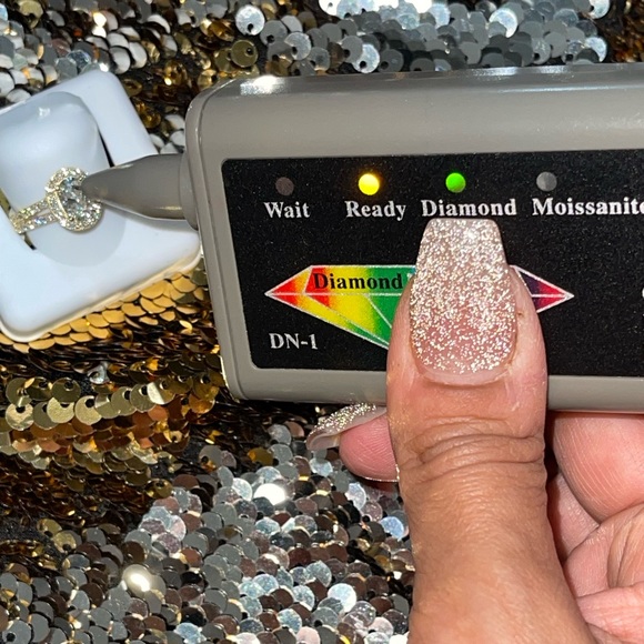 14k solid gold engagement bridal ring promise ring 100% passes diamond testers - Picture 9 of 9